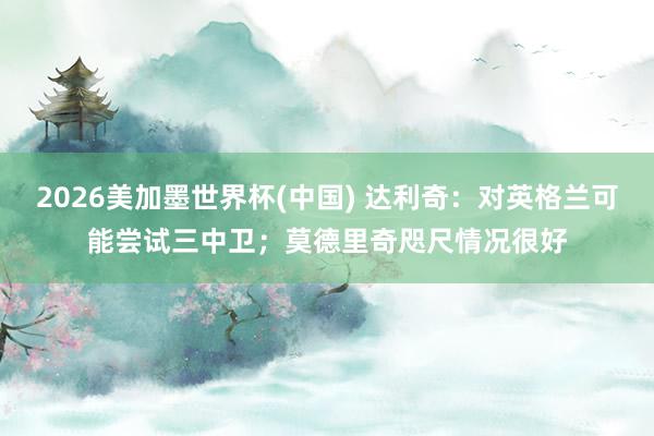 2026美加墨世界杯(中國(guó)) 達(dá)利奇：對(duì)英格蘭可能嘗試三中衛(wèi)；莫德里奇咫尺情況很好