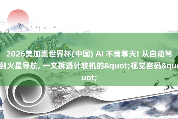 2026美加墨世界杯(中國) AI 不啻聊天! 從自動駕駛到火星導航, 一文拆透計較機的"視覺密碼"