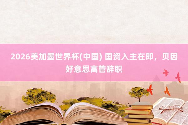 2026美加墨世界杯(中國) 國資入主在即,貝因好意思高管辭職